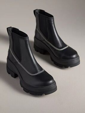 Sorel Women's Joan Frwd Chelsea Boot -  Black/Bleached Ceramic